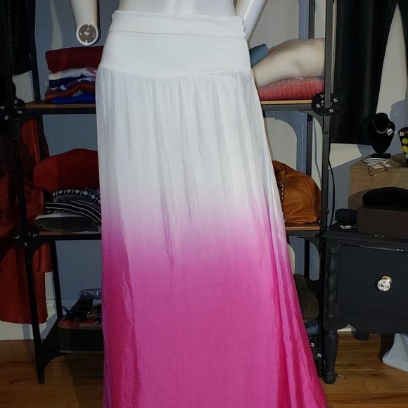 ombre maxi skirt